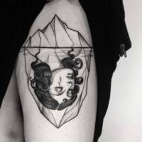 iceberg black and white tattoo milano